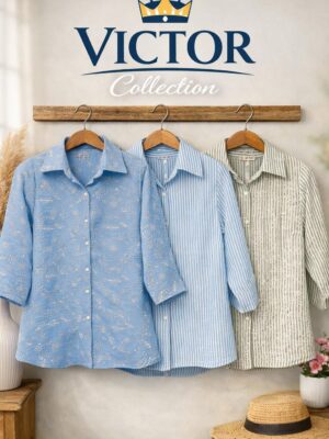 victor collection women’s printed casual shirts