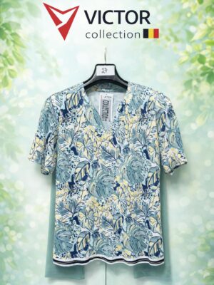 victor collection women’s floral printed casual top