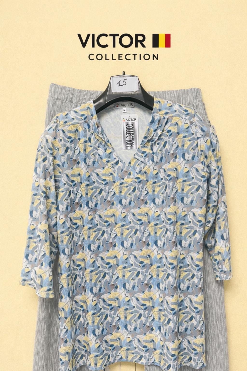 victor abstract print casual top & pant set victor abstract print casual top & pant set